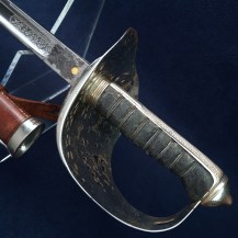 British WW1 Infantry Officers Sword of Captain Charles Roydon Brown MC MID, Essex Regt, KIA France 1917 09